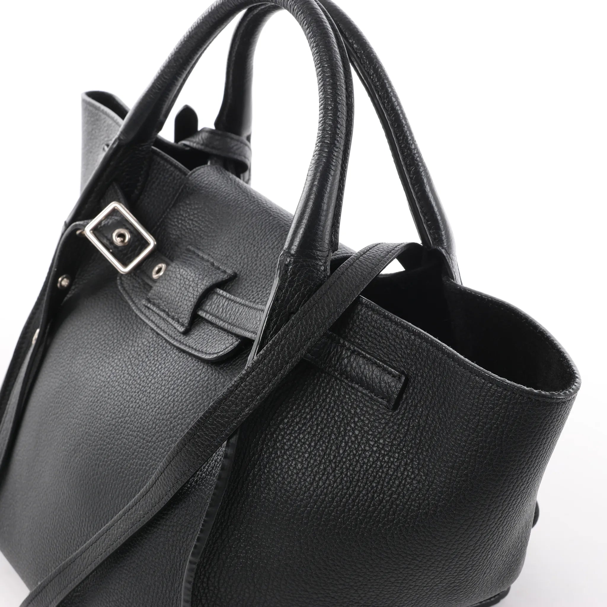 CELINE Big Bag Small Leather 2way Handbag in Black