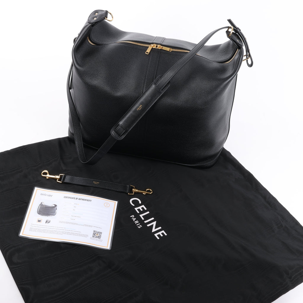 Bolso de hombro CELINE 6 Sith de piel bidireccional en negro