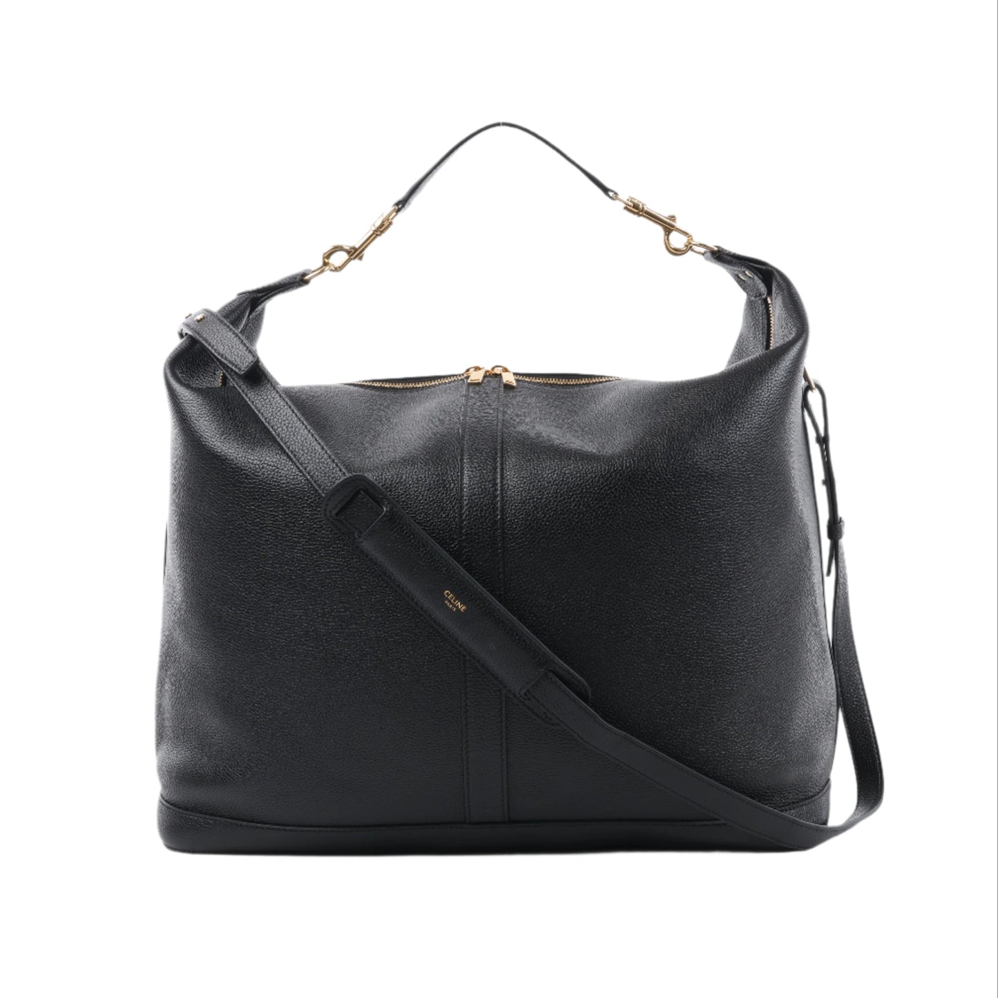 Sac à bandoulière double sens en cuir CELINE 6 Sith noir