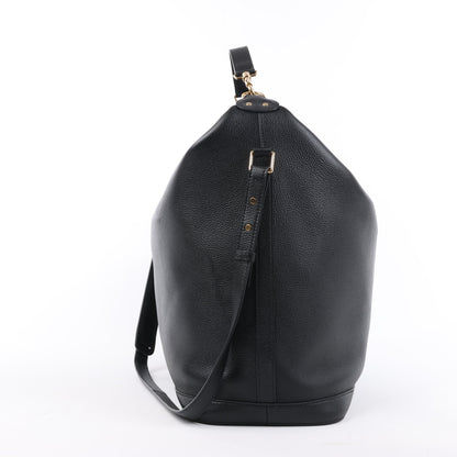 Sac à bandoulière double sens en cuir CELINE 6 Sith noir