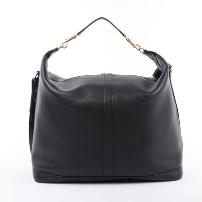Sac à bandoulière double sens en cuir CELINE 6 Sith noir