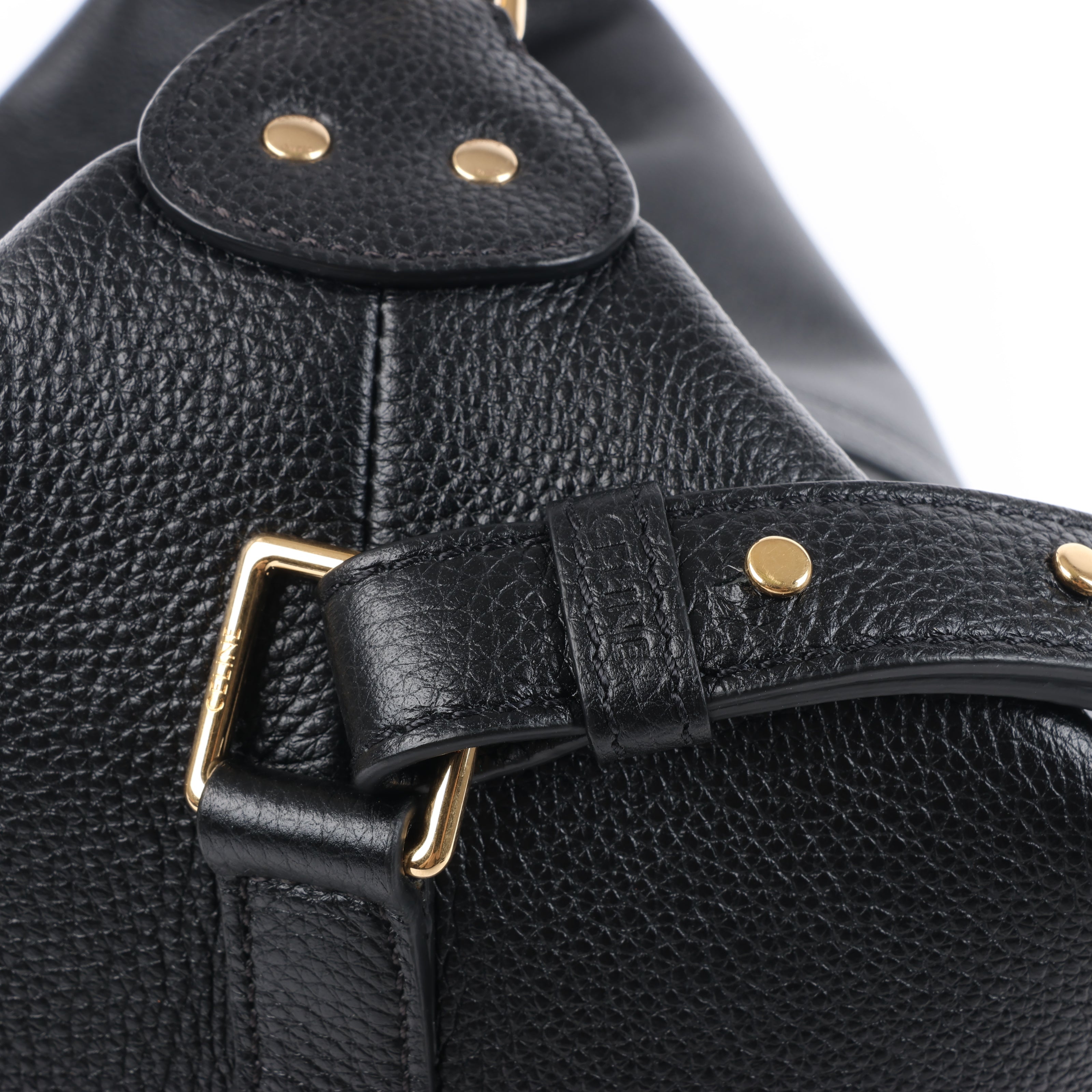 Bolso de hombro CELINE 6 Sith de piel bidireccional en negro