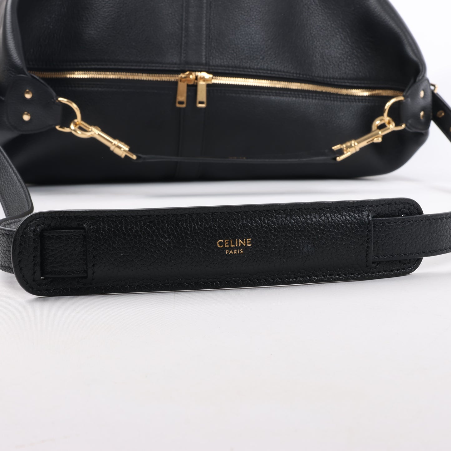 CELINE 6 Sith Leather 2Way Shoulder Bag in Black