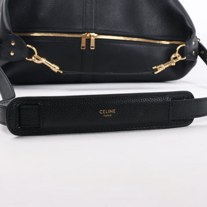 CELINE 6 Sith Leather 2Way Shoulder Bag in Black