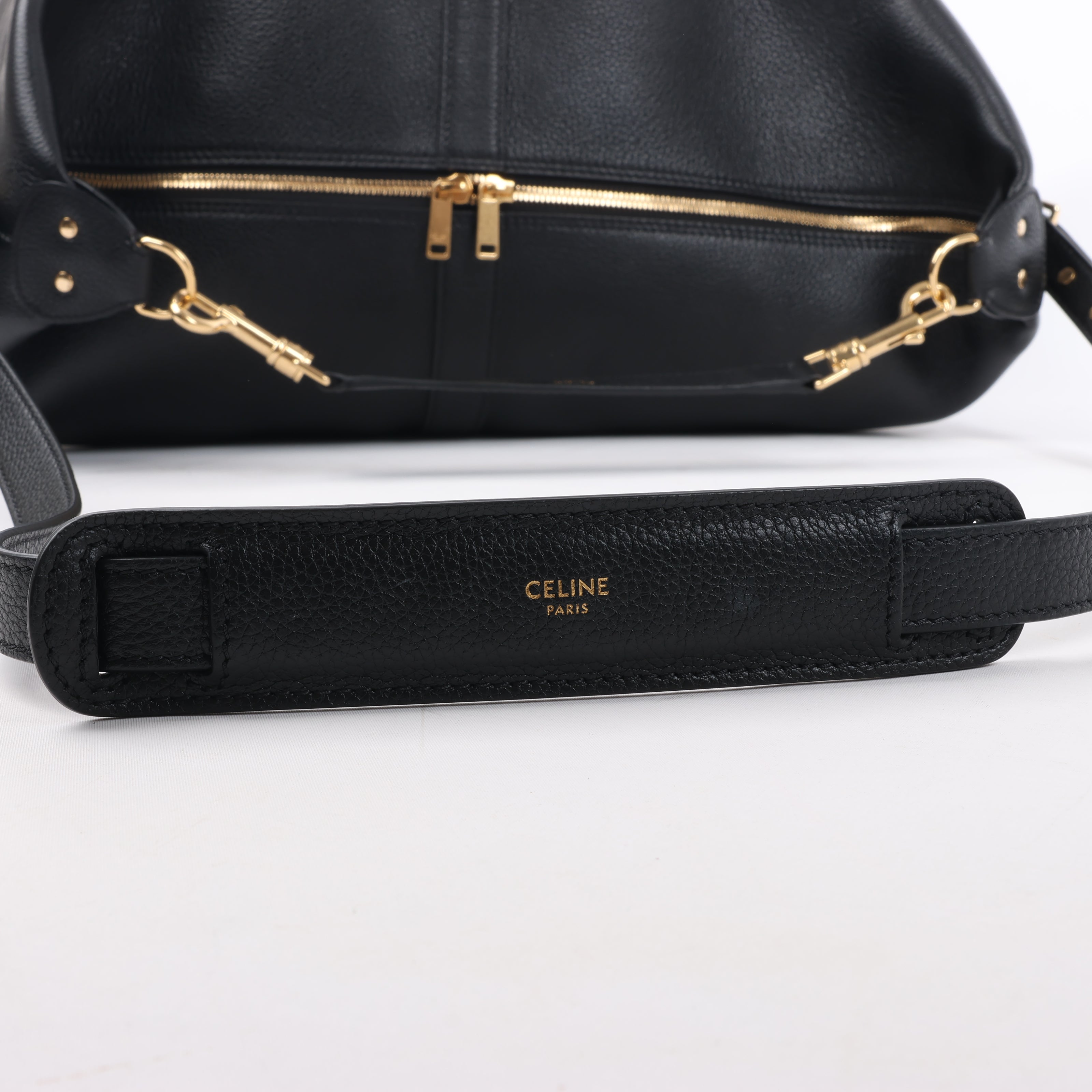 Bolso de hombro CELINE 6 Sith de piel bidireccional en negro