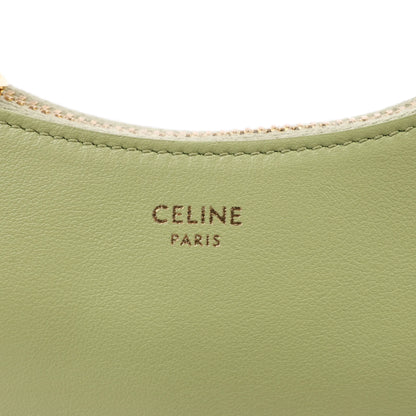 CELINE Ava Leather Shoulder Bag in Green