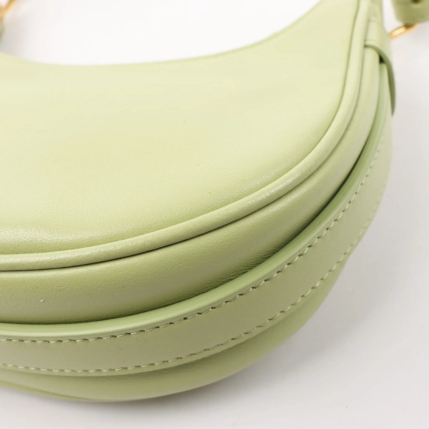 CELINE Ava Leather Shoulder Bag in Green