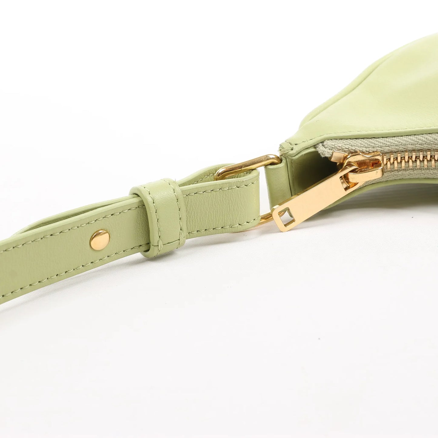 CELINE Ava Leather Shoulder Bag in Green