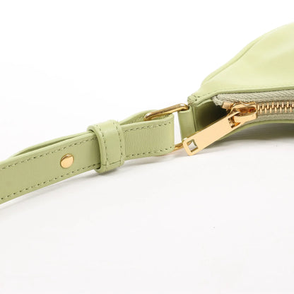 CELINE Ava Leather Shoulder Bag in Green
