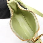 CELINE Ava Leather Shoulder Bag in Green