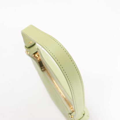 CELINE Ava Leather Shoulder Bag in Green