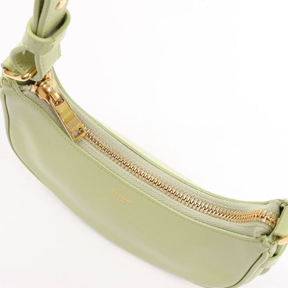 CELINE Ava Leather Shoulder Bag in Green
