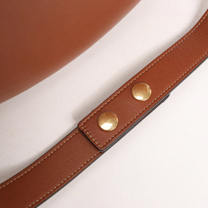 CELINE Ava Leather Shoulder Bag in Brown