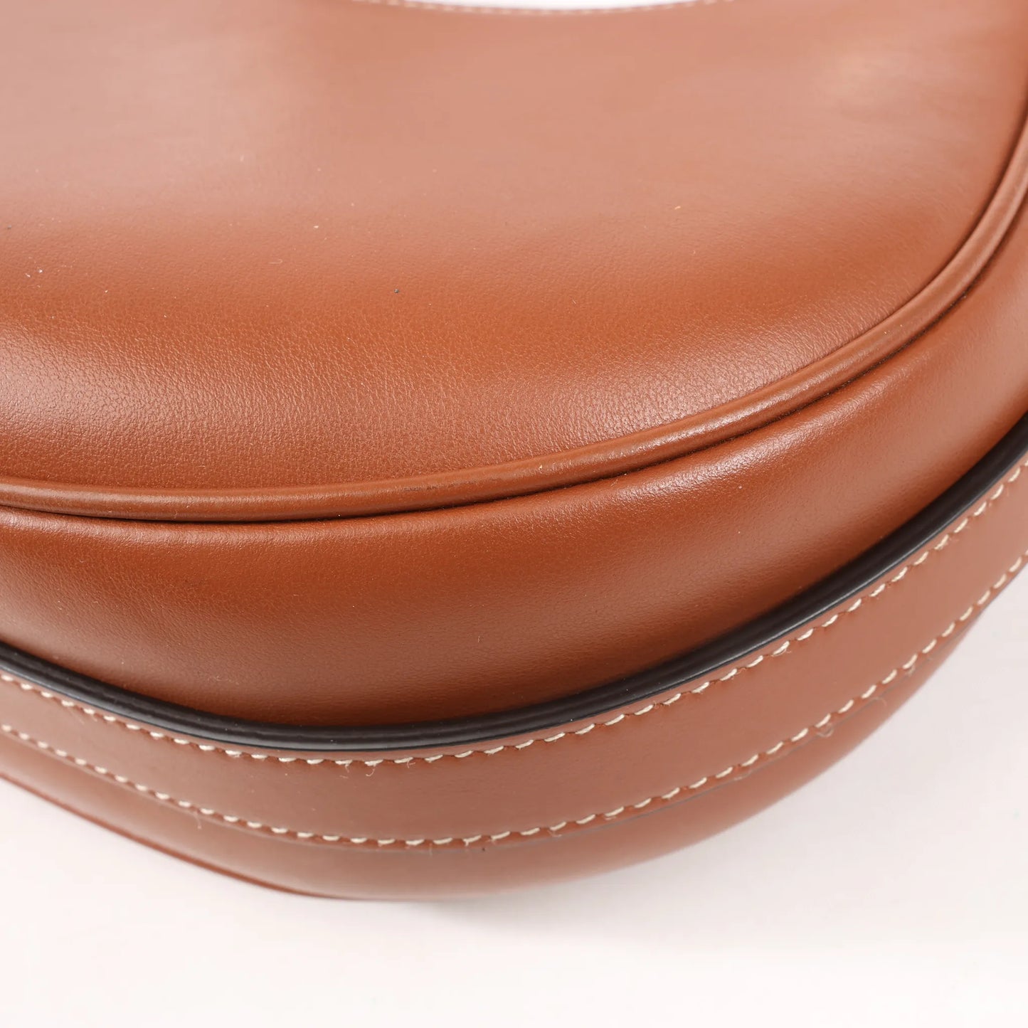 CELINE Ava Leather Shoulder Bag in Brown