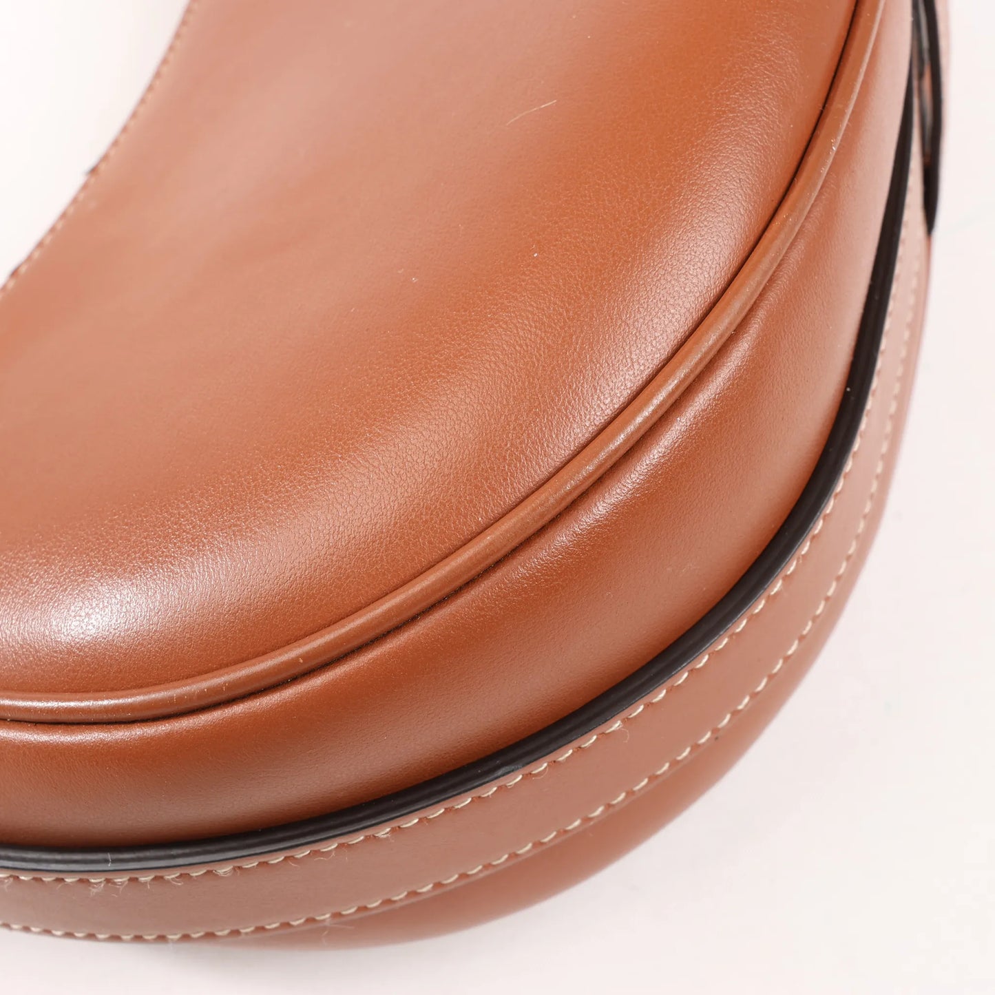 CELINE Ava Leather Shoulder Bag in Brown