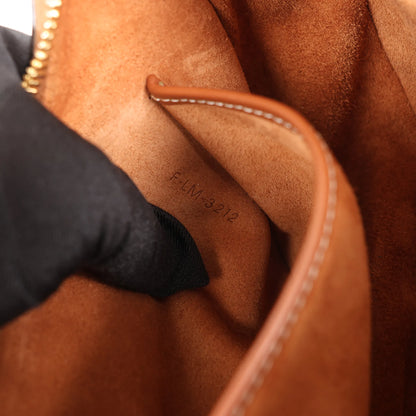 CELINE Ava Leather Shoulder Bag in Brown