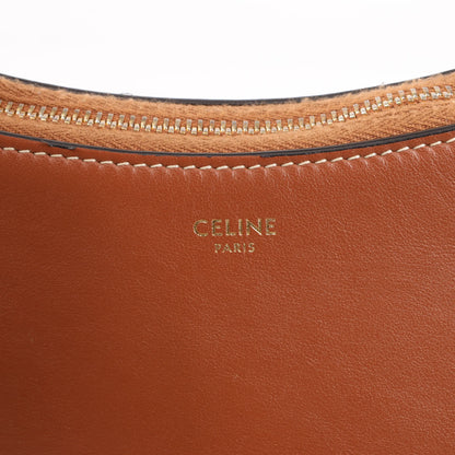 CELINE Ava Leather Shoulder Bag in Brown