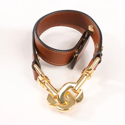 CELINE Ava Leather Shoulder Bag in Brown