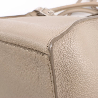 CELINE Big Bag Small Grained Leather 2way Handbag in Greige