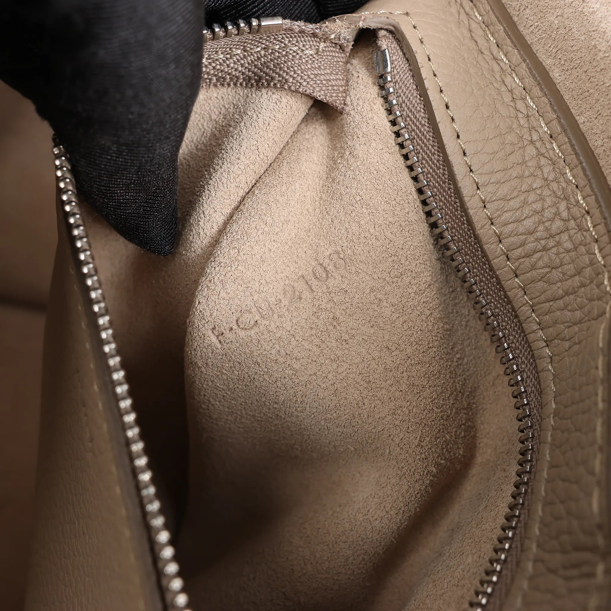 CELINE Big Bag Small Grained Leather 2way Handbag in Greige