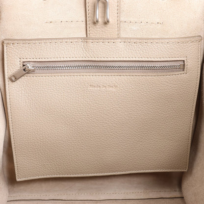 CELINE Big Bag Small Grained Leather 2way Handbag in Greige