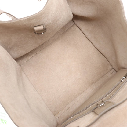 CELINE Big Bag Small Grained Leather 2way Handbag in Greige
