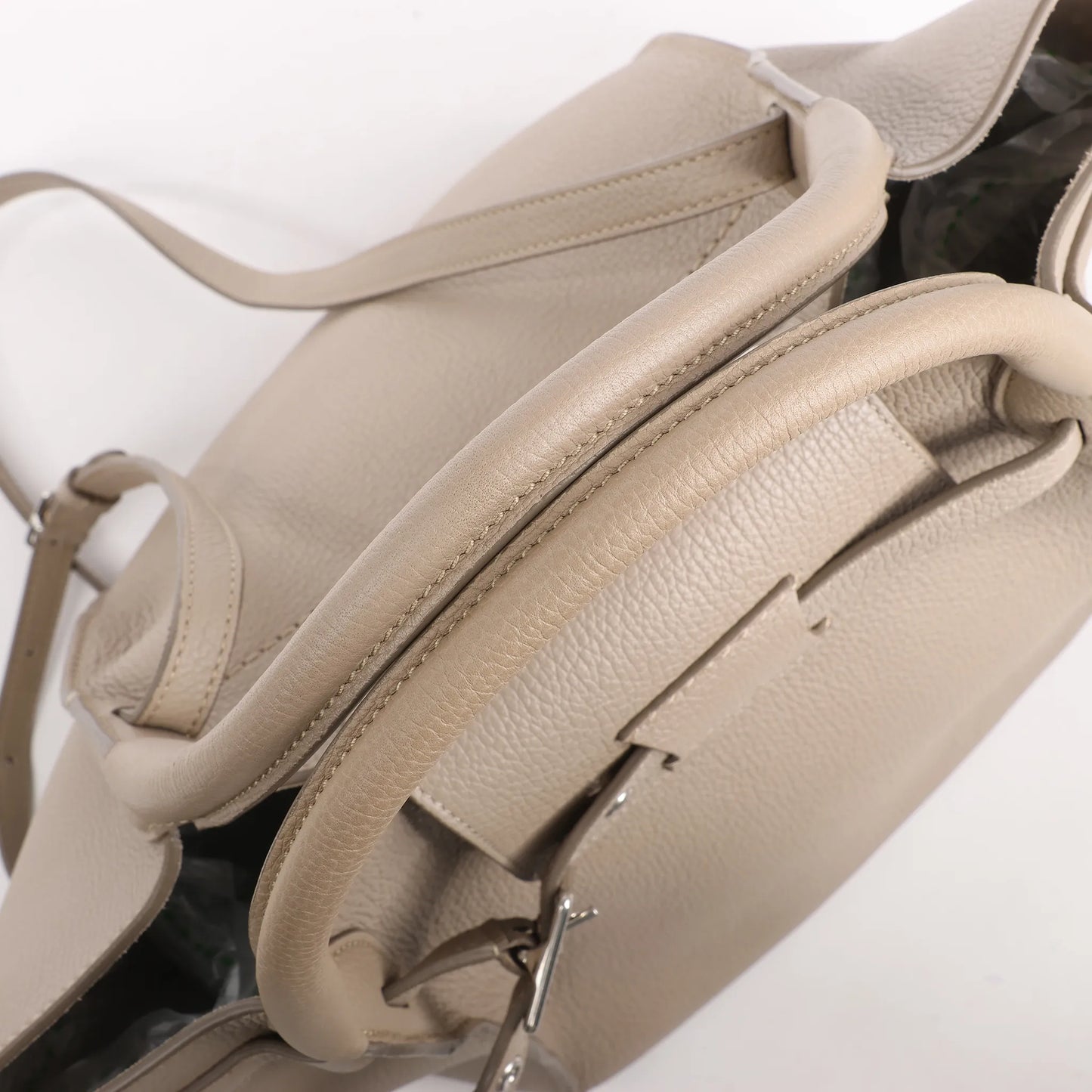 CELINE Big Bag Small Grained Leather 2way Handbag in Greige