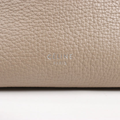 CELINE Big Bag Small Grained Leather 2way Handbag in Greige