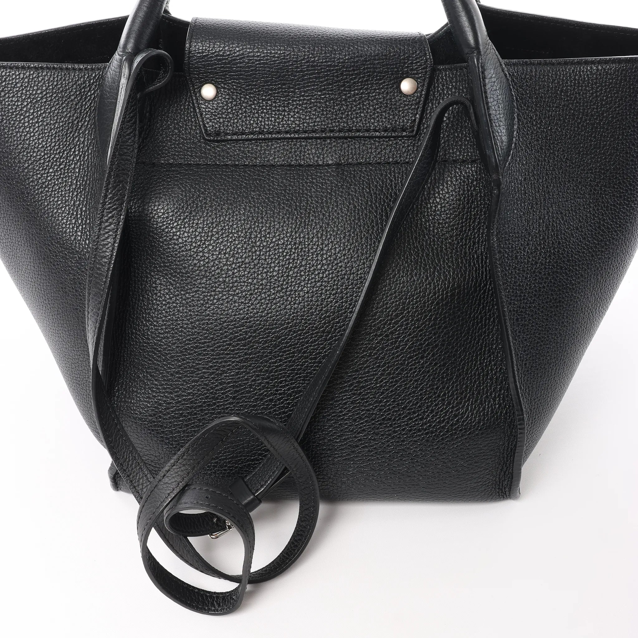 CELINE Big Bag Small Leather 2way Handbag in Black