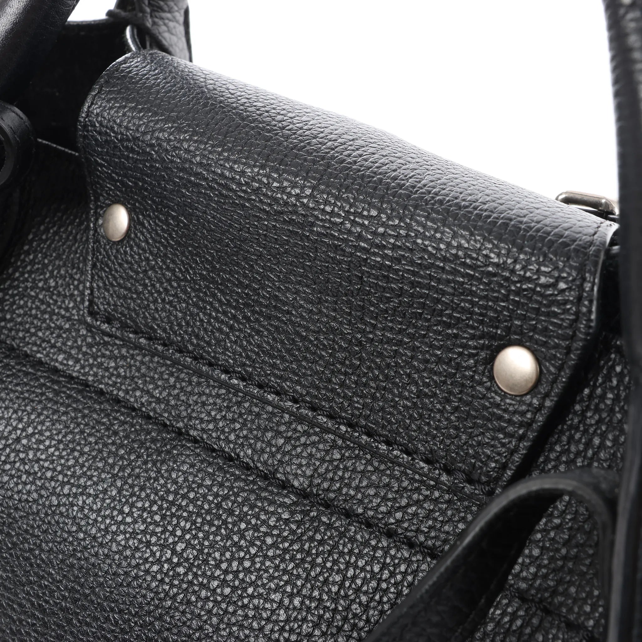 CELINE Big Bag Small Leather 2way Handbag in Black