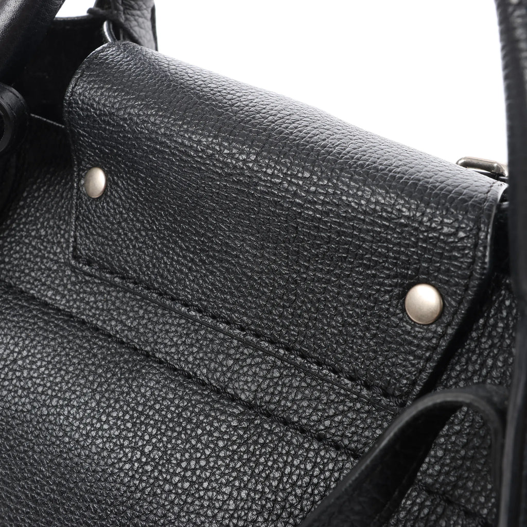 CELINE Big Bag Small Leather 2way Handbag in Black