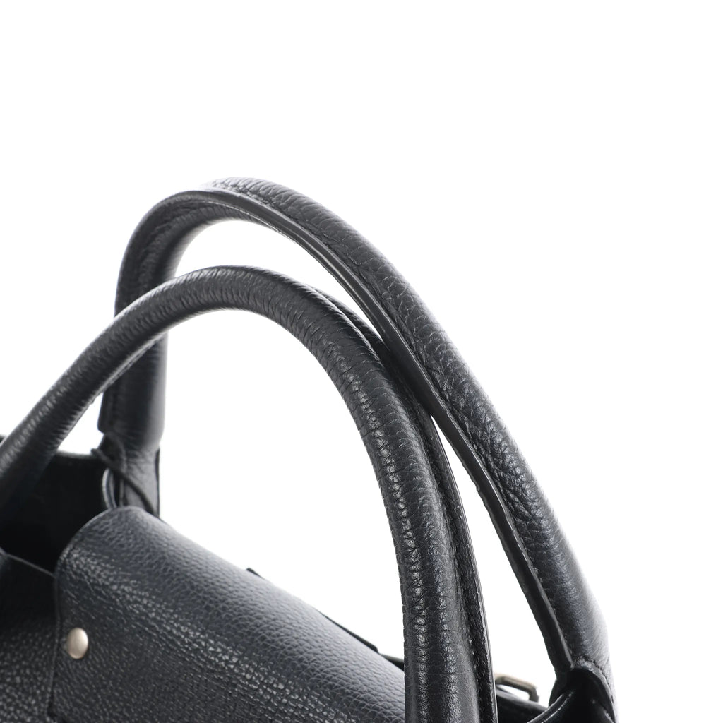 CELINE Big Bag Small Leather 2way Handbag in Black