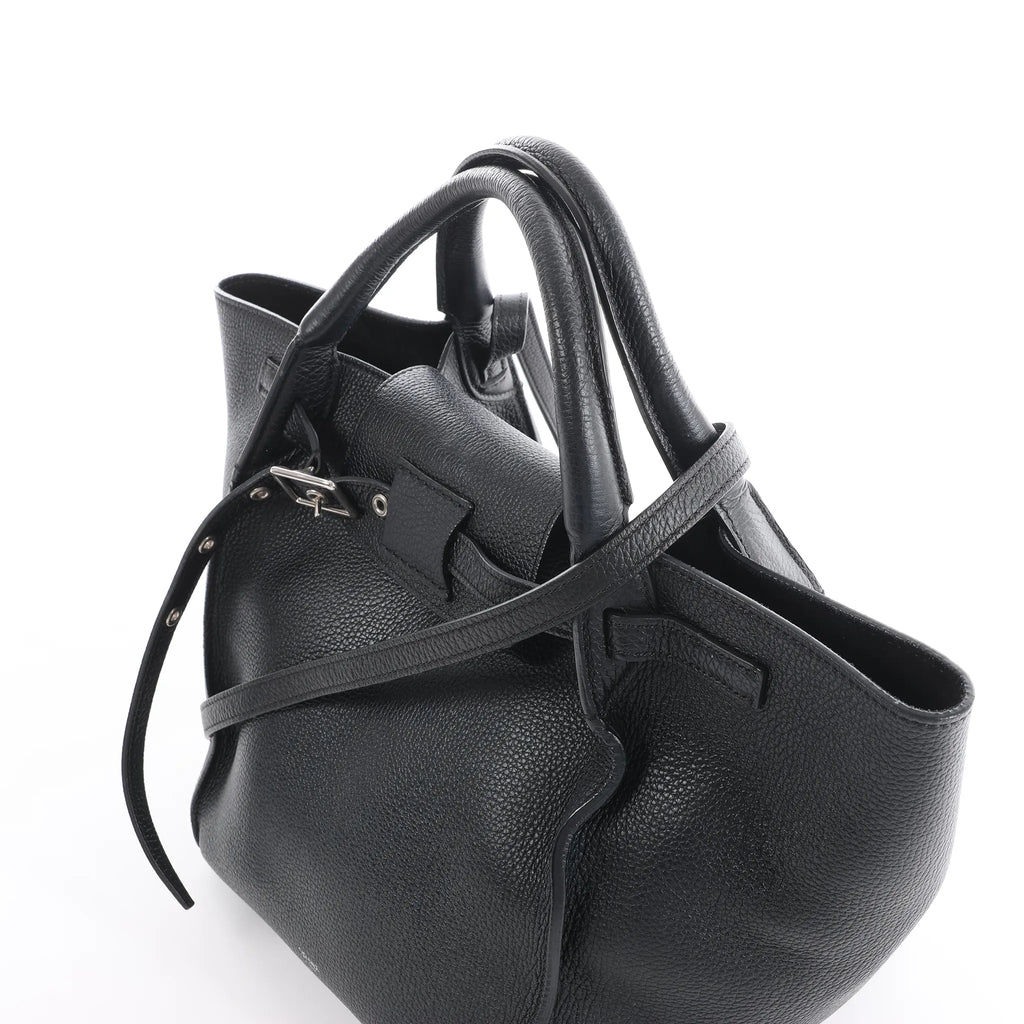 CELINE Big Bag Small Leather 2way Handbag in Black