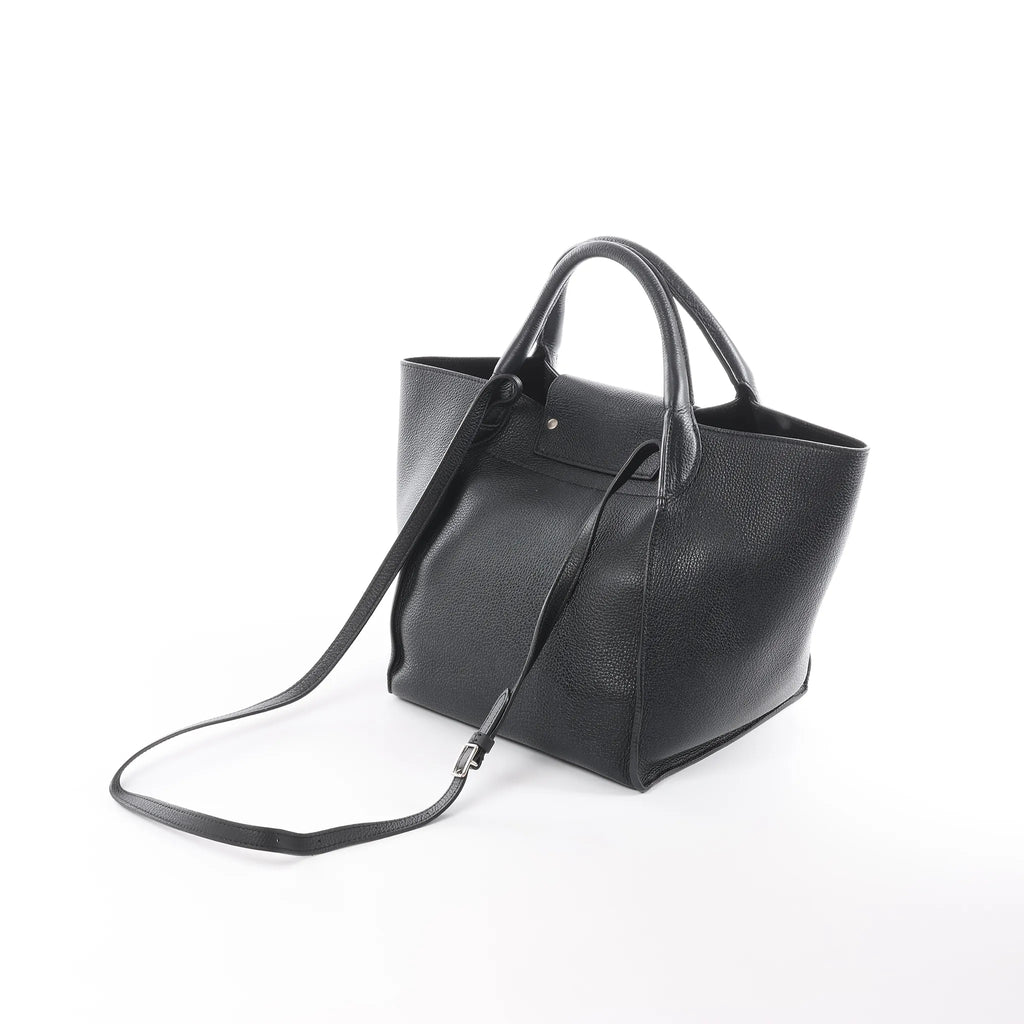 CELINE Big Bag Small Leather 2way Handbag in Black
