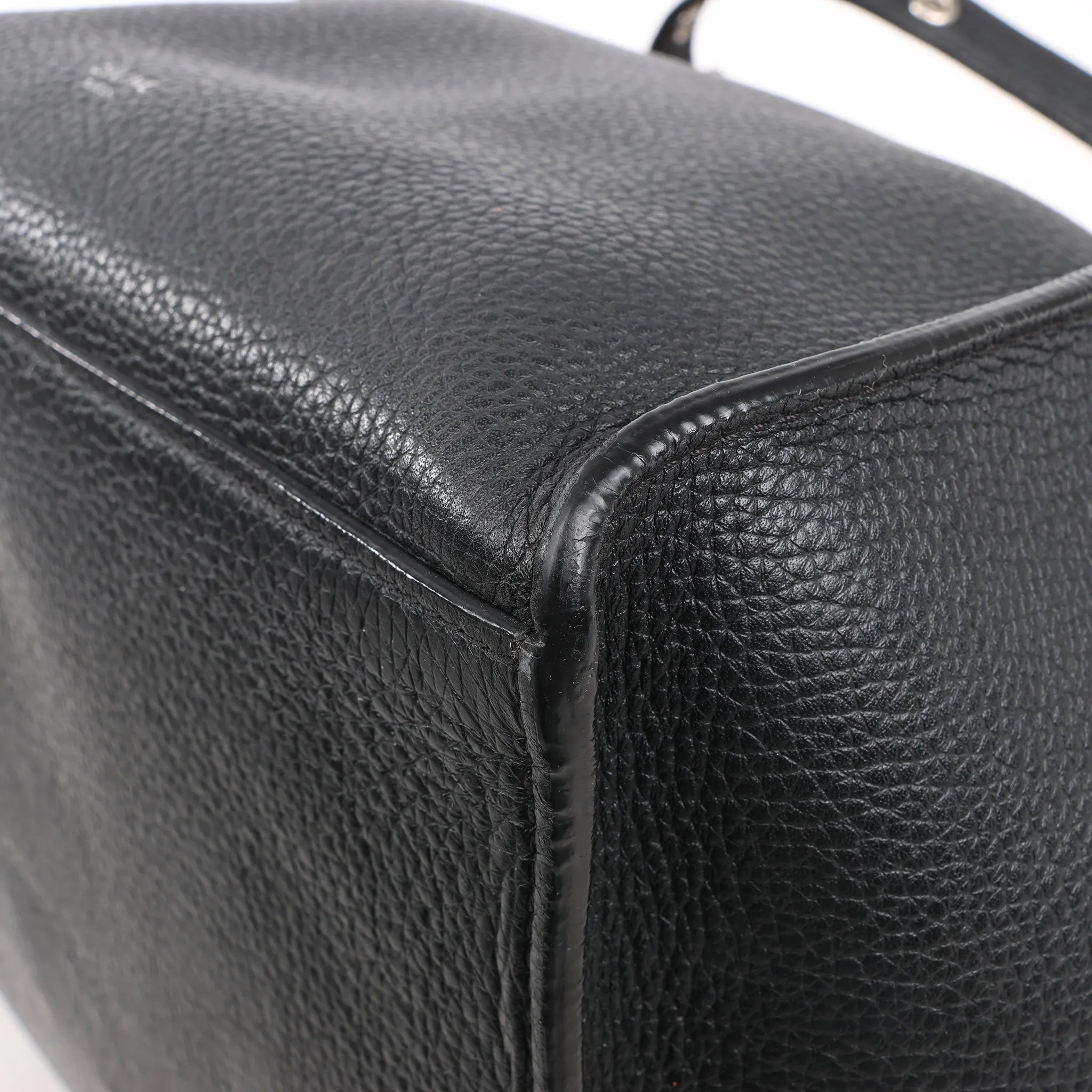 CELINE Big Bag Small Leather 2way Handbag in Black