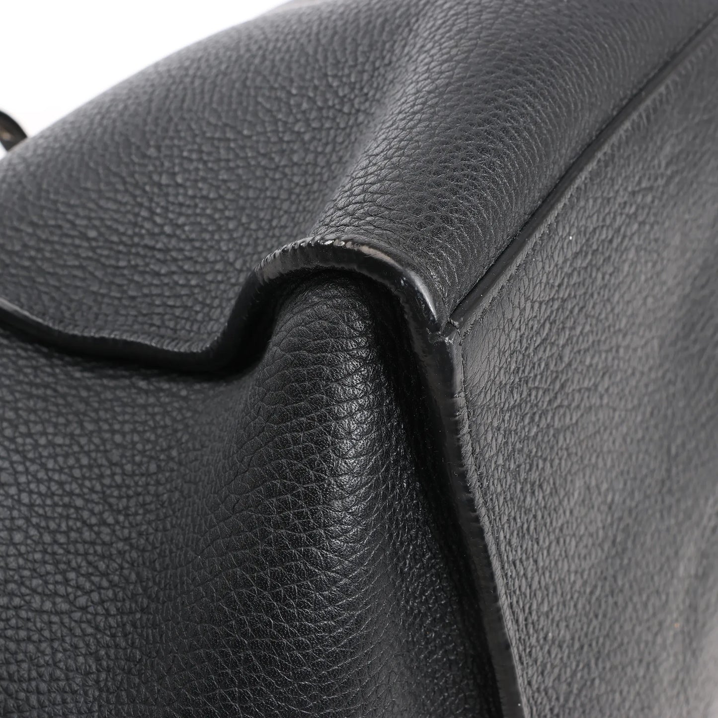 CELINE Big Bag Small Grained Leather 2way Handbag in Black