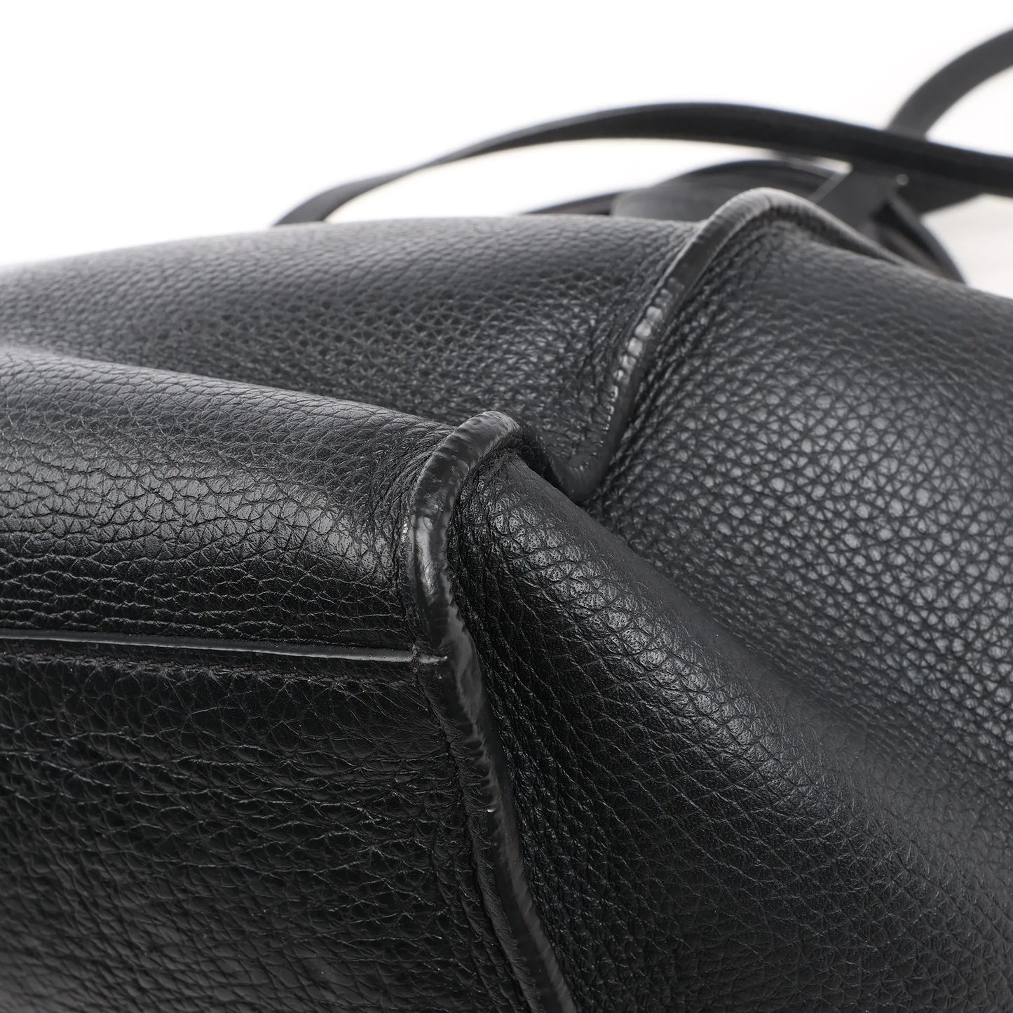 CELINE Big Bag Small Grained Leather 2way Handbag in Black