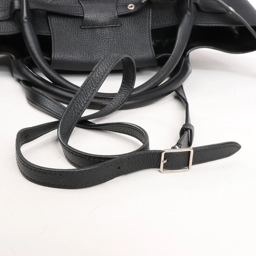 CELINE Big Bag Small Leather 2way Handbag in Black