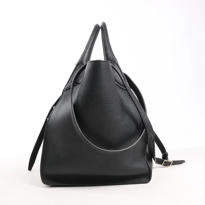 CELINE Big Bag Small Grained Leather 2way Handbag in Black