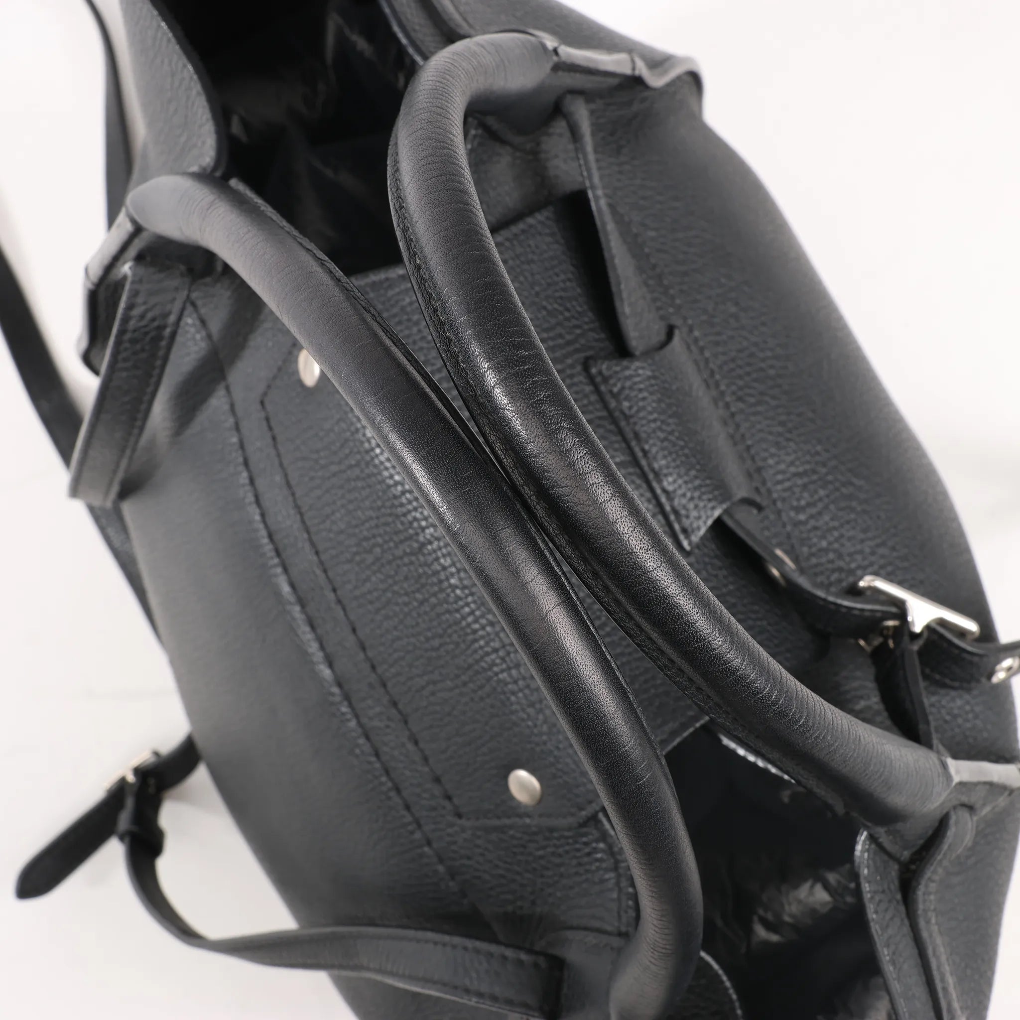 CELINE Big Bag Small Leather 2way Handbag in Black
