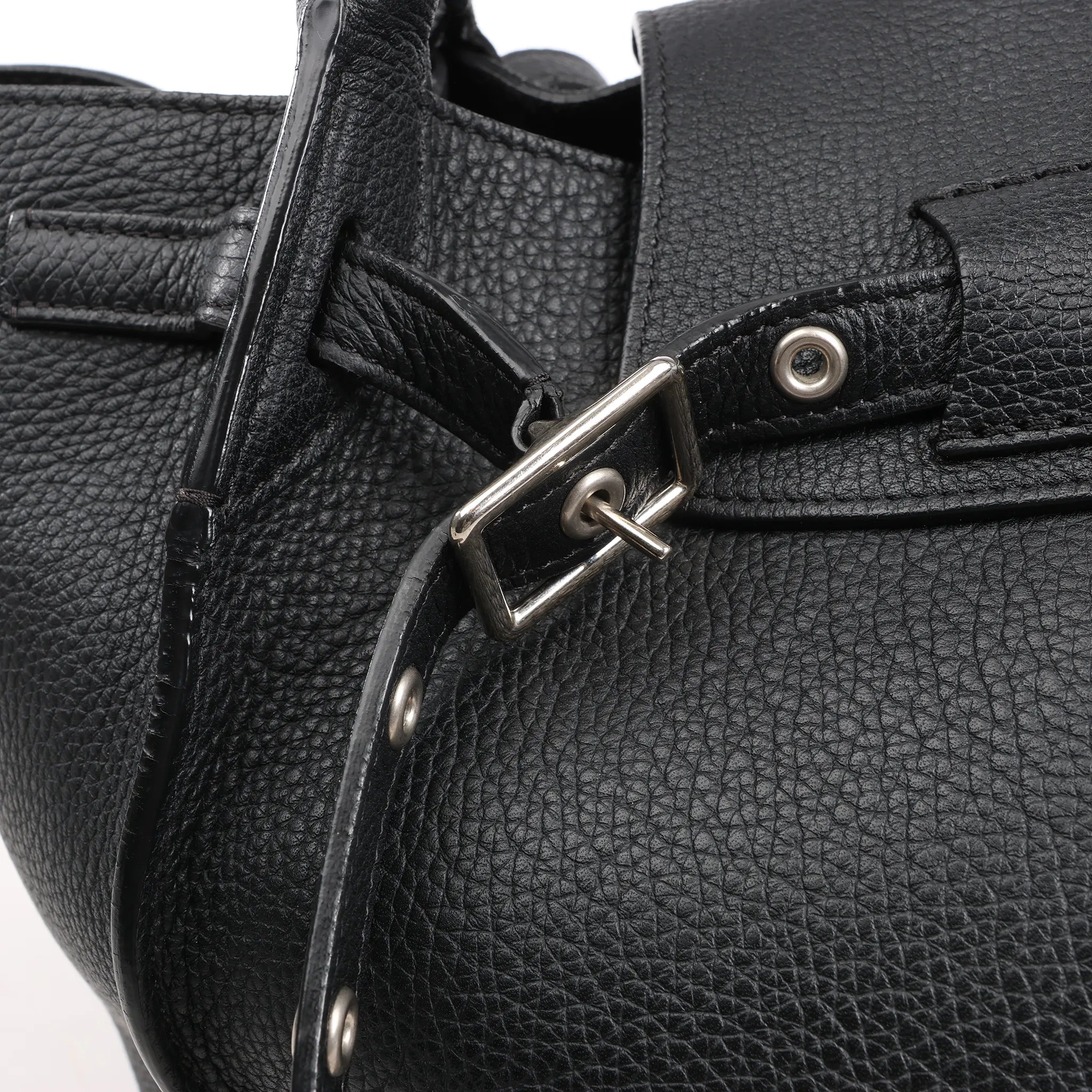 CELINE Big Bag Small Leather 2way Handbag in Black