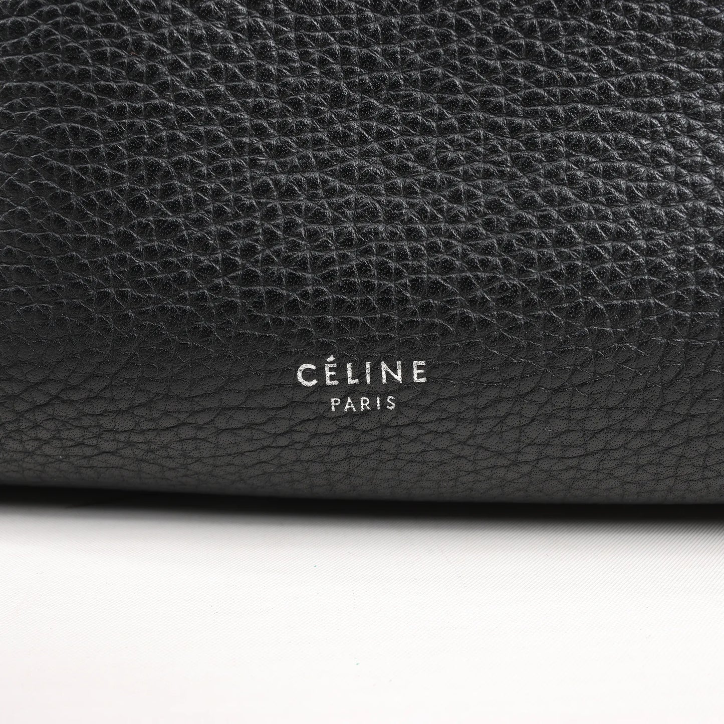 CELINE Big Bag Small Grained Leather 2way Handbag in Black