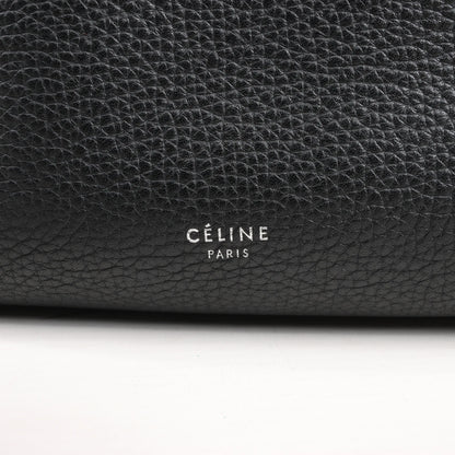 CELINE Big Bag Small Grained Leather 2way Handbag in Black