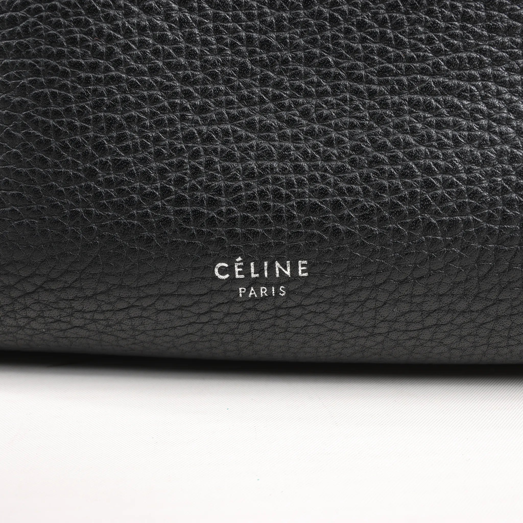 CELINE Big Bag Small Leather 2way Handbag in Black