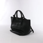 Celine Big Bag Small Leather 2Way Handbag in Black