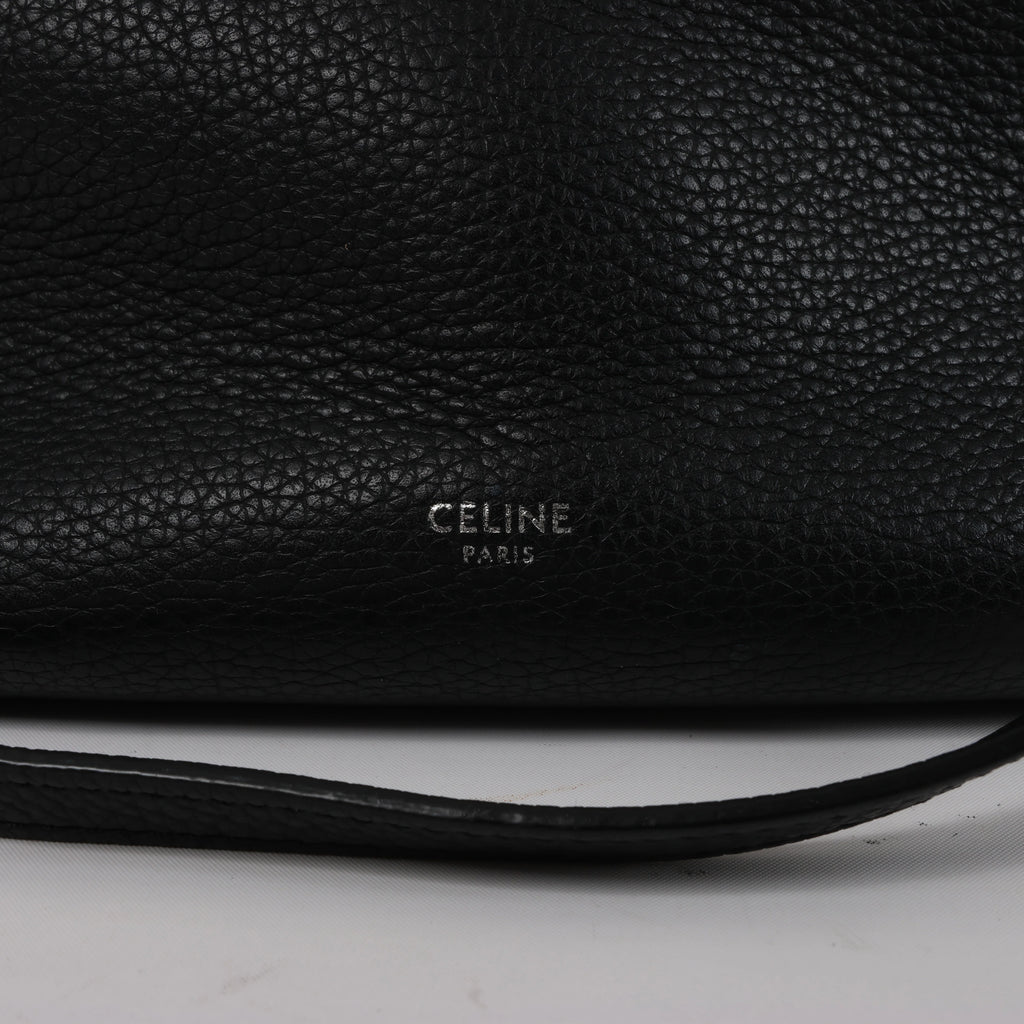 Celine Big Bag Small Leather 2Way Handbag in Black