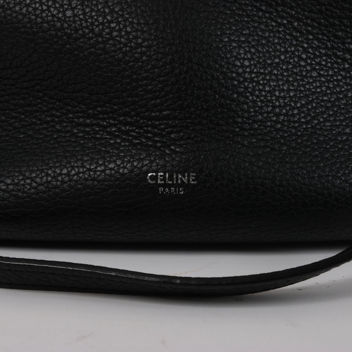Celine Big Bag Small Leather 2Way Handbag in Black