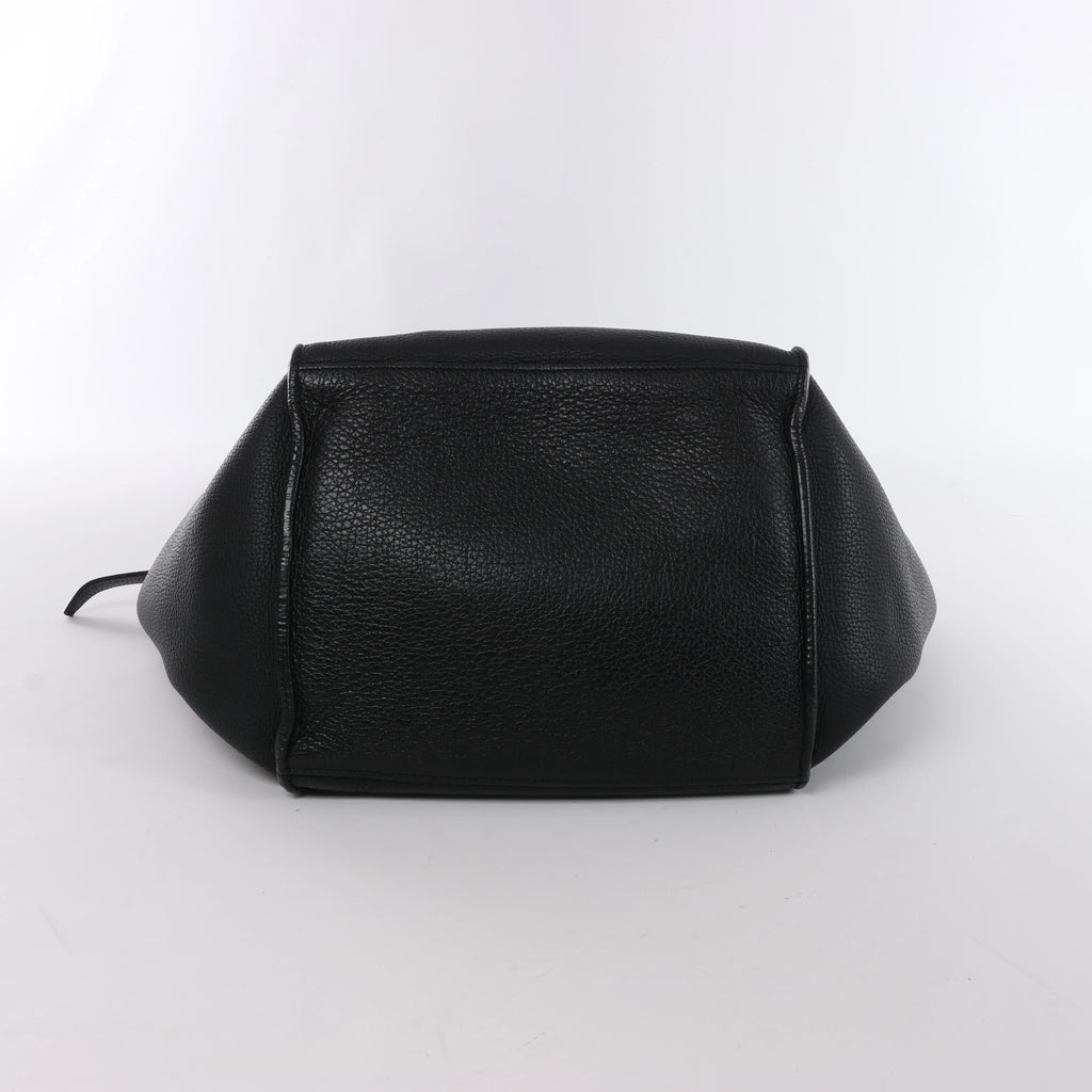 Celine Big Bag Small Leather 2Way Handbag in Black