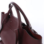 CELINE Big Bag Small Leather 2way Handbag in Burgundy