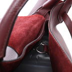CELINE Big Bag Small Leather 2way Handbag in Burgundy